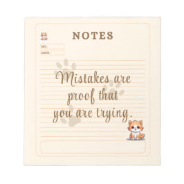 Orange Yellow White Playful Kitten Custom Notes Anteckningsblock