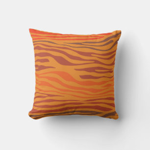 Orange Zebra Rand Kudde