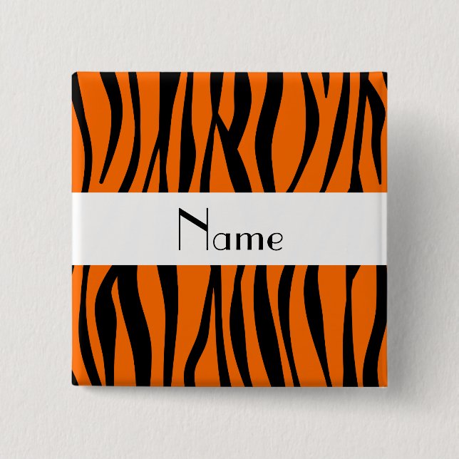 Orange zebra rändervitrand knapp (Framsida)