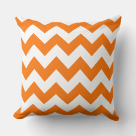 Orange Zig Zag Stripe Pillow Kudde