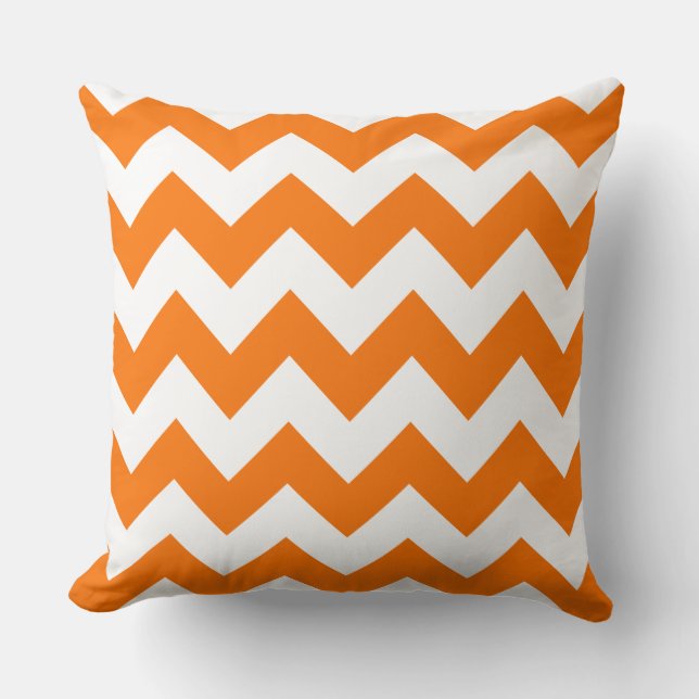 Orange Zig Zag Stripe Pillow Kudde (Framsida)