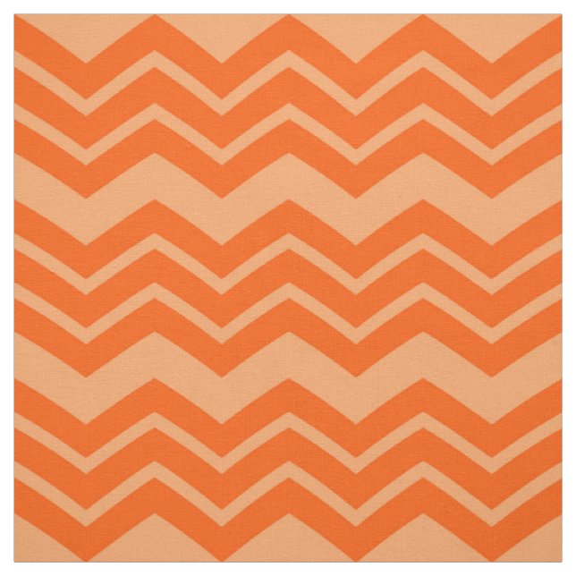 Orange Zigzag Chevron Mönster Design Tyg (Provkarta)
