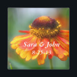 Orange Zinnia Flower Wedding Favor Magnet<br><div class="desc">Snygg orange och gult av zinkans blomsterfotografi vid Susan bröllopsfesten gynnar kylmagnet. Fyll i informationen i mallen. Gör fler ändringar i teckensnittet storlekt, stil och färg genom att klicka på Anpassa. Kontakta mig om du har några frågor eller förfrågningar. Den här designen finns på många produkter på mitt galleri. Besök...</div>