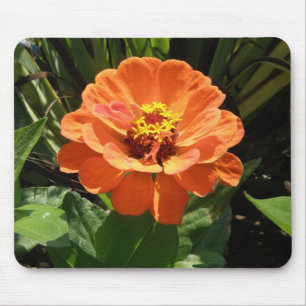 Orange Zinnia Mousepad Musmatta