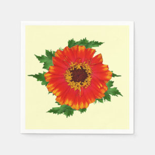 Orange Zinnia Pappersservett