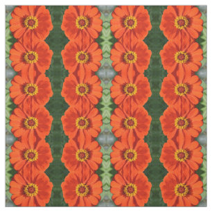 Orange zinnia tyg