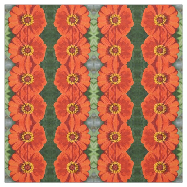 Orange zinnia tyg (Provkarta)