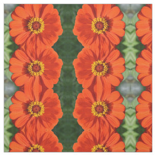 Orange zinnia tyg