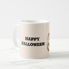 Orangea pumpaögon Halloween Kaffemugg