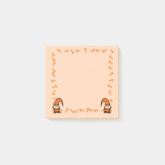Orangea tomtar med svamp Post it-lappar Post-it Block