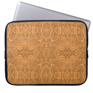 Orangeabstrakt fodrar konst laptop fodral