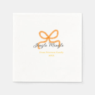 Orangebåge jingel mingel retro boho familjenamndat pappersservett