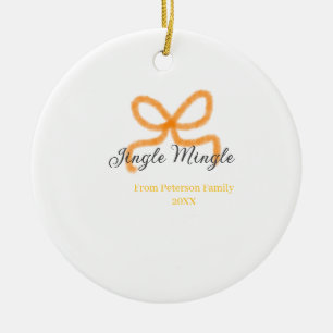 Orangebåge jingle Mingle retro boho familjenamn da Julgransprydnad Keramik