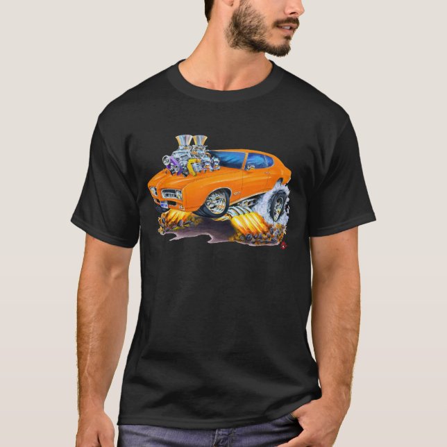 Orangebil för 1969 GTO T-shirt (Framsida)