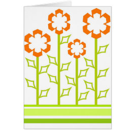 Orangeblommor - kort