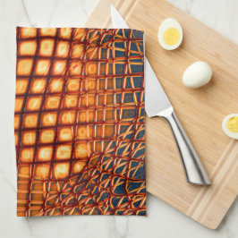 OrangeBrown-design som ser ut som jute-nettangens Kökshandduk