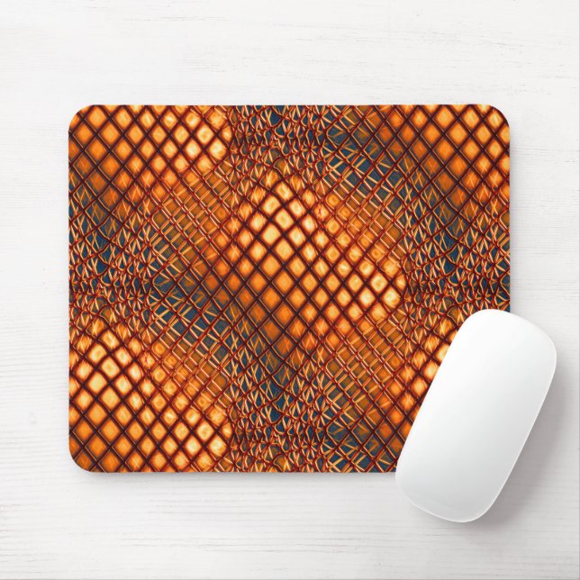 OrangeBrown-design som ser ut som jute-nettangens Musmatta (Med mus)