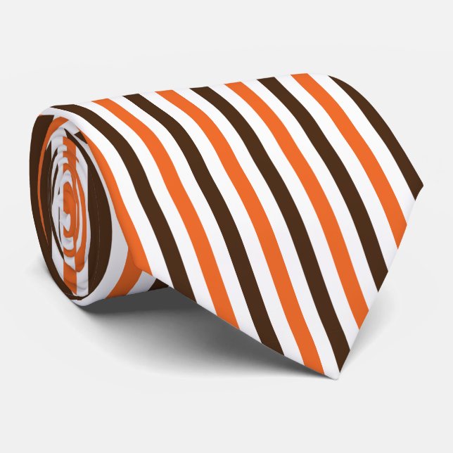 Orangebruna vertikala randiga mönster slips (Rullad)