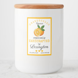 Orangecello-etikett för litet Flaskor | Mat Etikett