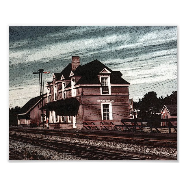 Orangedale Railway Station Cape Breton Nova Scotia Fototryck (Framsidan)