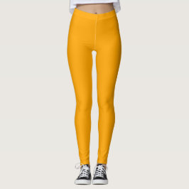 Orangefärgad enfärgad leggings