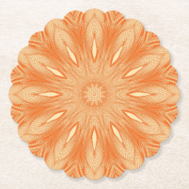 Orangefärgad falsk tulle-design underlägg papper