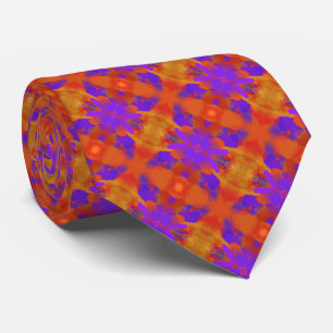 Orangefärgad Lila Och Röd Abstrakt Grafisk Art Des Slips
