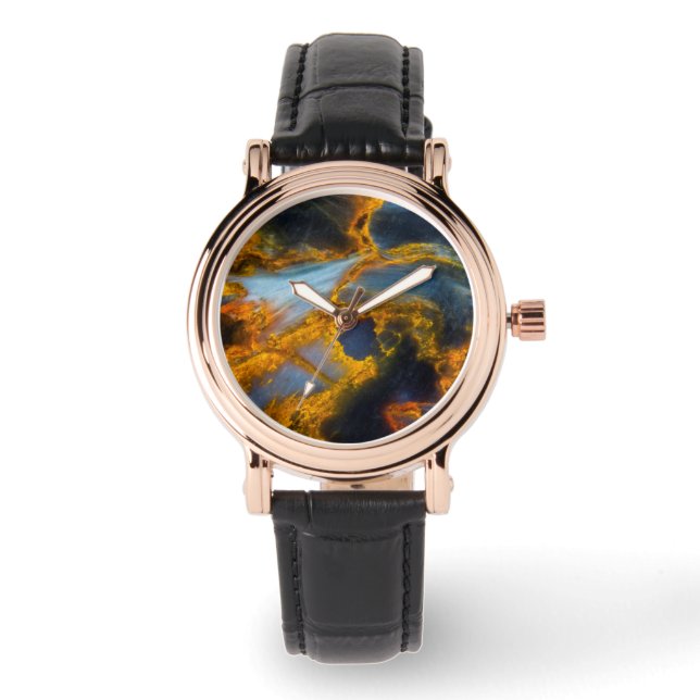 Orangefärgad Pietersite Armbandsur (Framsida)
