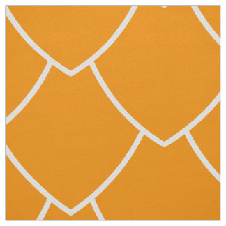 🧡 Orangefärgad Scallop-tyg tryckt Tyg