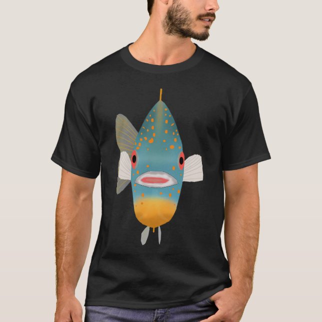 Orangefläckig solabborre - Fiskhuvud T Shirt (Framsida)