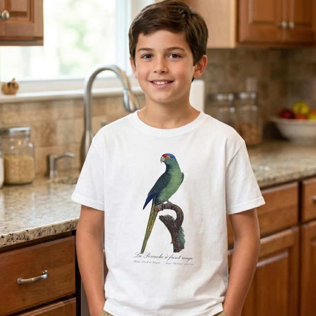 Orangefrontad parakit, Eupsittula canicularis T Shirt (Orange-Fronted Parakeet, Eupsittula Canicularis. Boy Basic White T-Shirt)