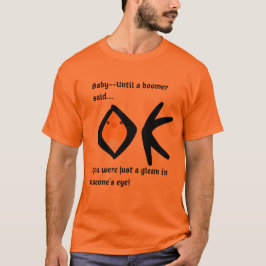 Orange'Gleam i Öga' Bomeranged T Shirt