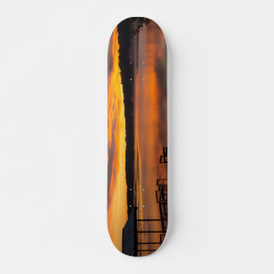 Orangelisk morgon old school skateboard bräda 18 cm
