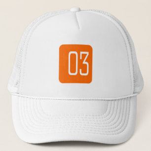 Orangen #3 kvadrerar truckerkeps