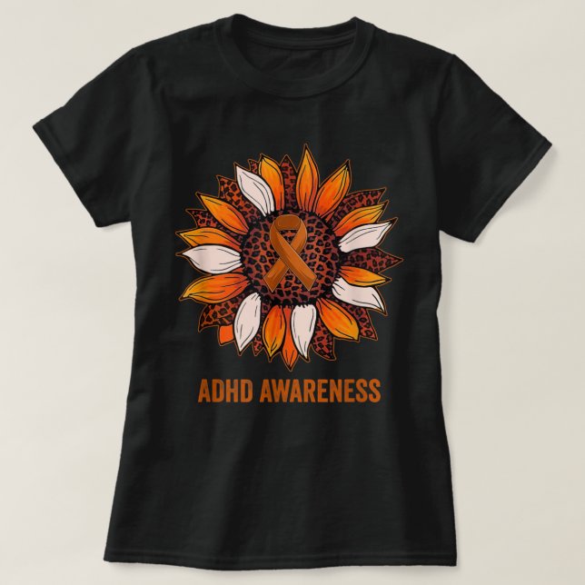 ORANGEN ADHD-medvetenhet Månad - menyfliksområdet T Shirt (Design framsida)