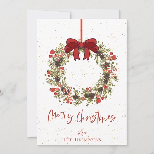 Orangen Berries Wandeans God jul Anteckningskort (Framsida)