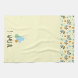 Orangen Blue för Tack-Pumpkin-korrigering Kökshandduk