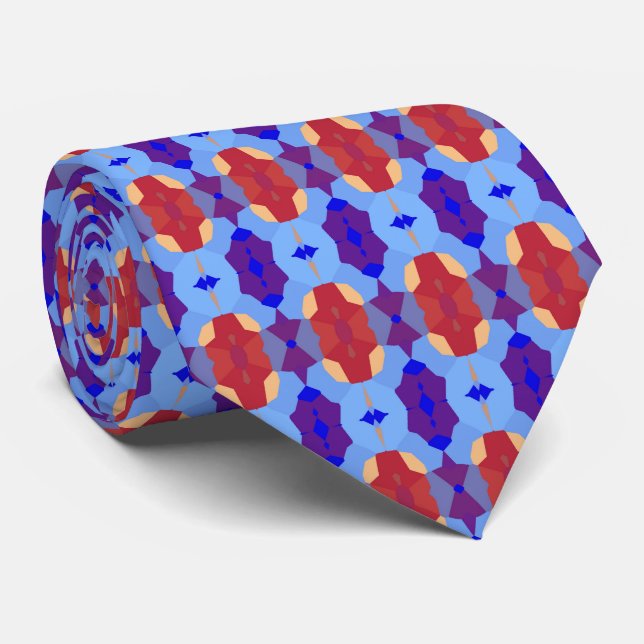 Orangen Blue Lila Unik Mönster Slips (Rullad)