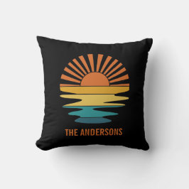 Orangen Bold Sunburst Black Kudde
