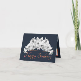 Orangen Bouquet White Daffodils Grattis på födelse Kort