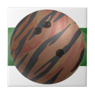 Orangen Bowling Ball Tiger Kakelplatta