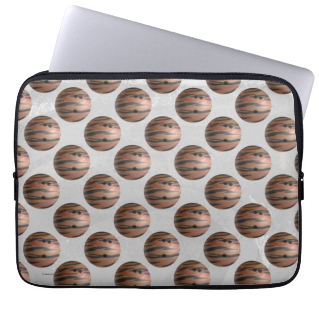Orangen Bowling Ball Tiger Laptop Sleeve (Framsidan)