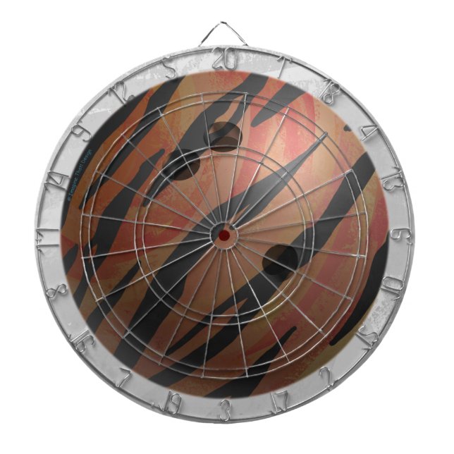 Orangen Bowling Ball Tiger Piltavla (Framsidan)