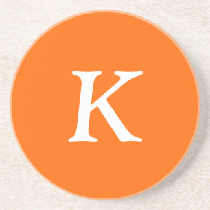 Orangen Brev Solid Färg Underlägg Sandsten