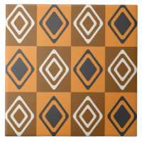 Orangen Brown för moderna diamanter i mitten