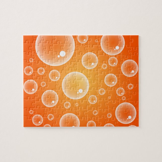 Orangen bubblar pussel (Horisontell)