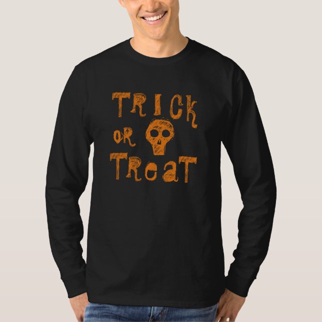 Orangen Bus eller godis Coola Skull T Shirt (Framsida)