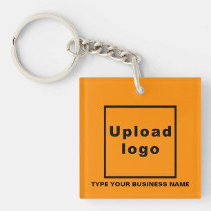 Orangen Business Namn och Logotyp Square Acrylic