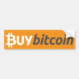 Orangen Buy Bitcoin Bumper-etikett Bildekal