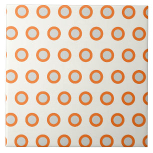 Orangen cirklar pricker Retro design Kakelplatta